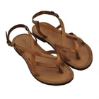 Leather Sandals Made in Italy - Size and Number from 35 to 41 Cognac Collier