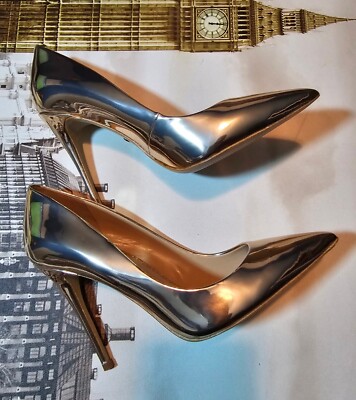 Aldo Women Light Pink Metallic Stiletto Heel Synthetic Pump Women's Size 