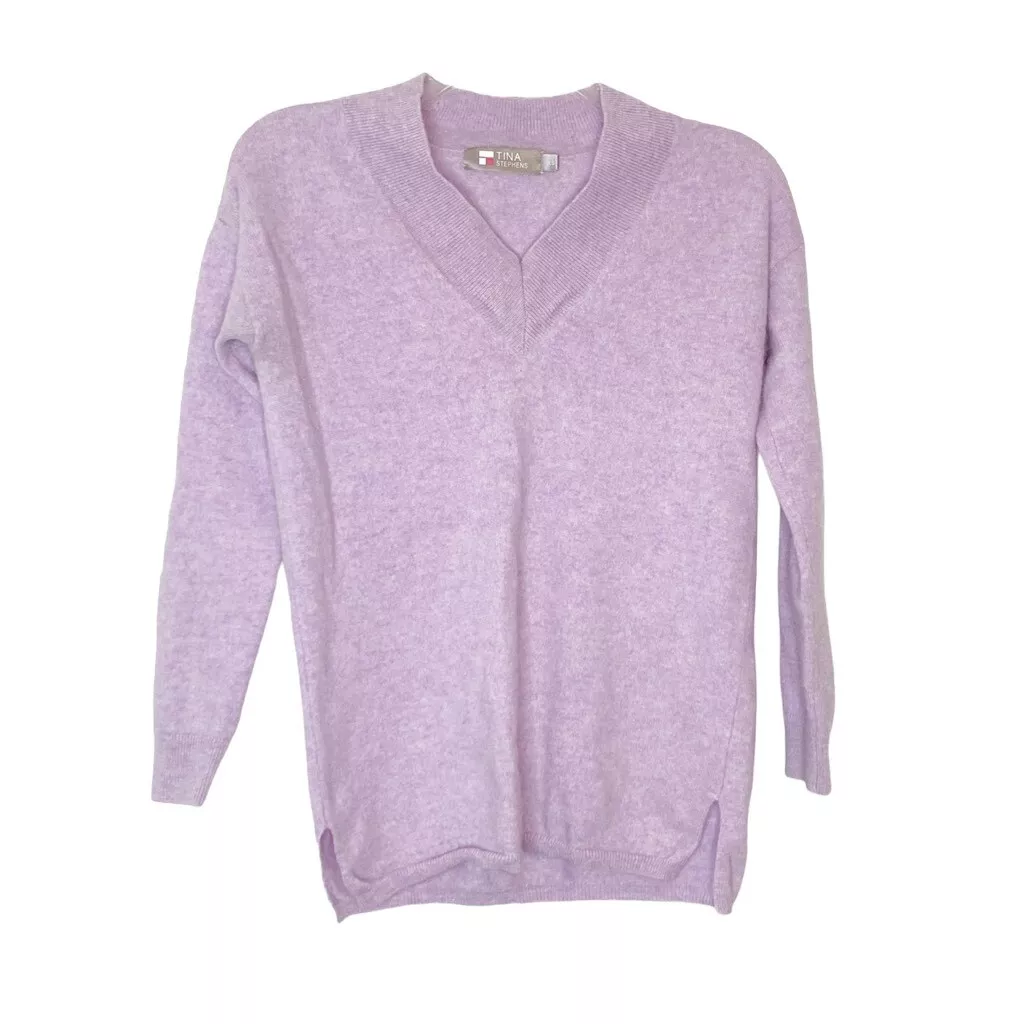 Lavender v neck sweater cheap