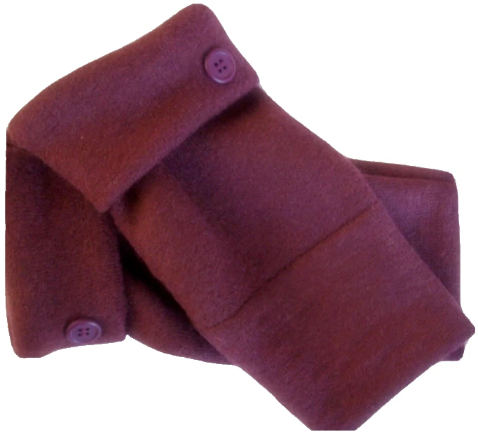 Fingerless Gloves Purple 100% Merino Wool One Size Fits Most S M L OS Mittens