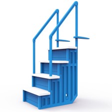 28 Wide Anti-Slip Pool Steps for Above Ground...