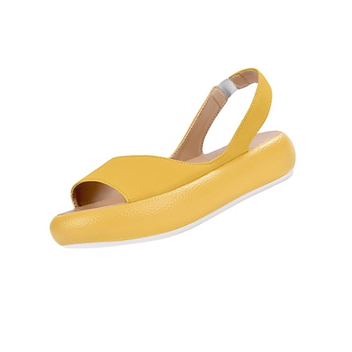 Mujeres Zapatillas Banda Elástica Sandalias Zapatos Cuero Sólido Puntera Abierta Verano Informal - Imagen 12 de 23