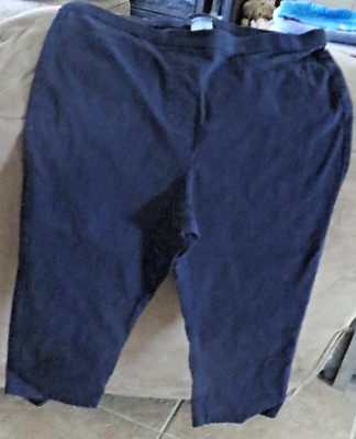 Womens Pants by Basic Editions ~ Navy Blue Size Large/Grande ~Stretch Work/ Play