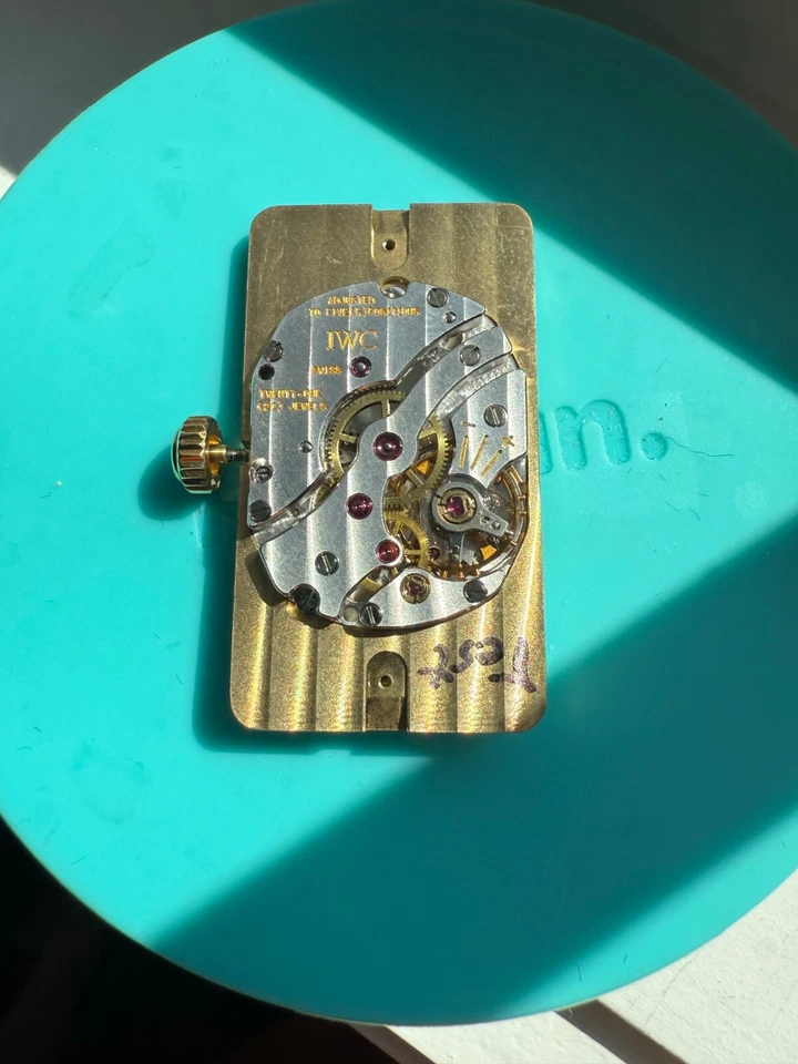 Movimiento y esfera de reloj IWC 21 joyas cuerda manual para piezas y reparación Foto 4 de 4