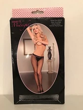 SEVEN TIL MIDNIGHT STM-20313 FISHNET PANTYHOSE BLACK ONE SIZE NEW IN BOX!