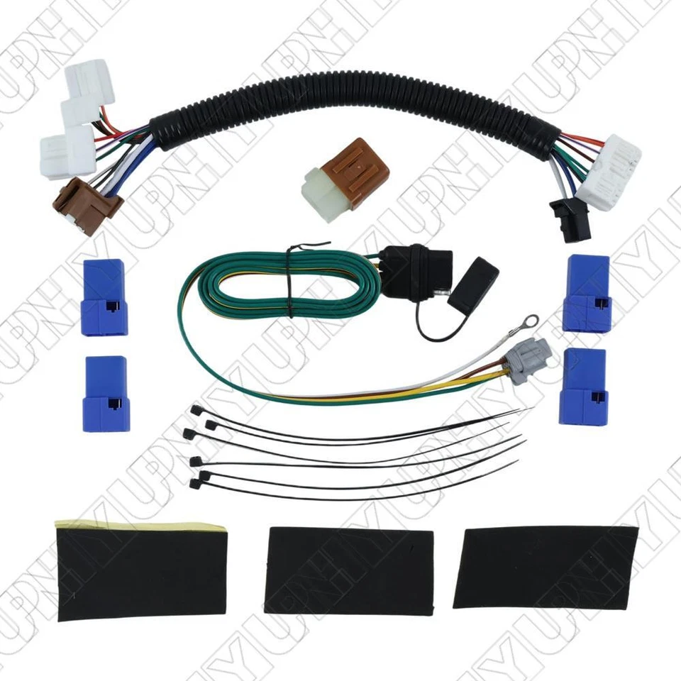 4 Way Flat Trailer Wiring Harness Kit For Nissan Pathfinder 13-20 Infiniti QX60 - Image 2 of 4