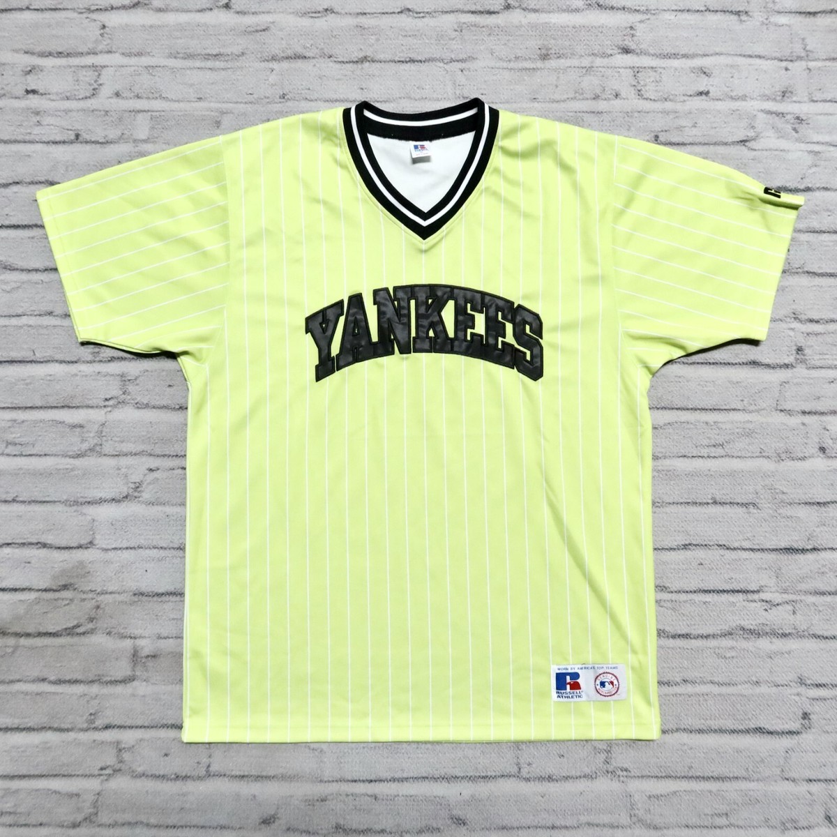 Vintage NEW New York Yankees Neon Pinstripe Baseball Jersey Size