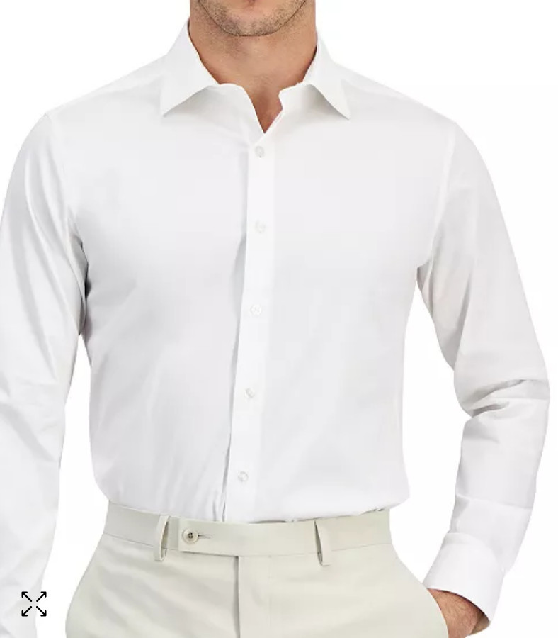 Мужская рубашка обычного кроя Alfani белая XXL 7190₽