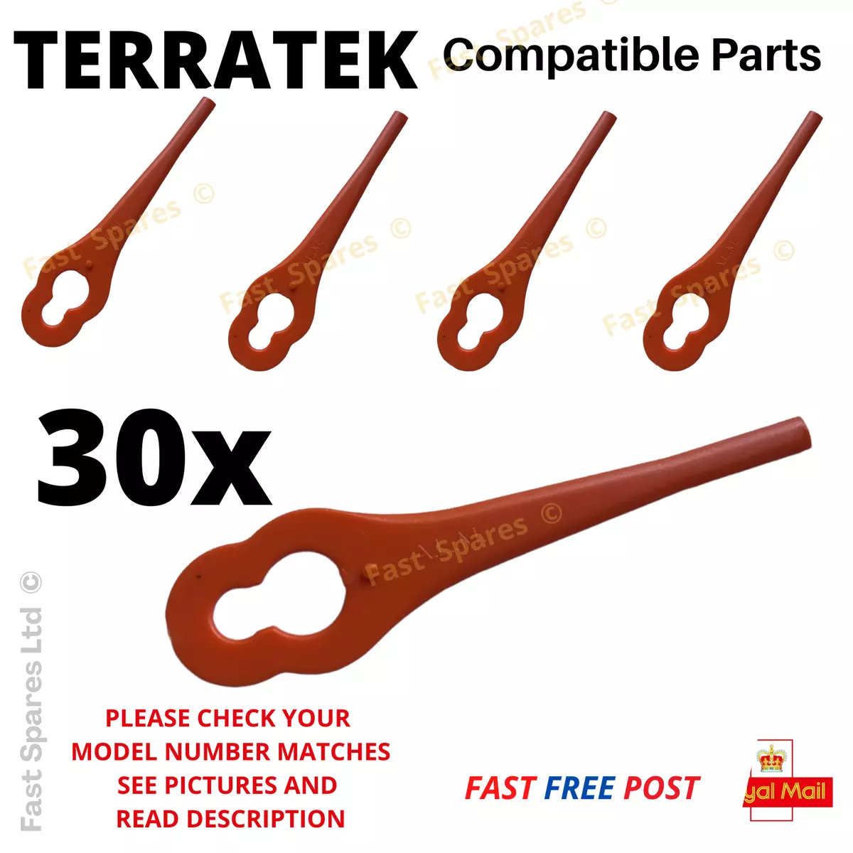 Terratek Cordless Strimmer TTCGT18 TTCGT18 3 GGCGT18 Blades x 30