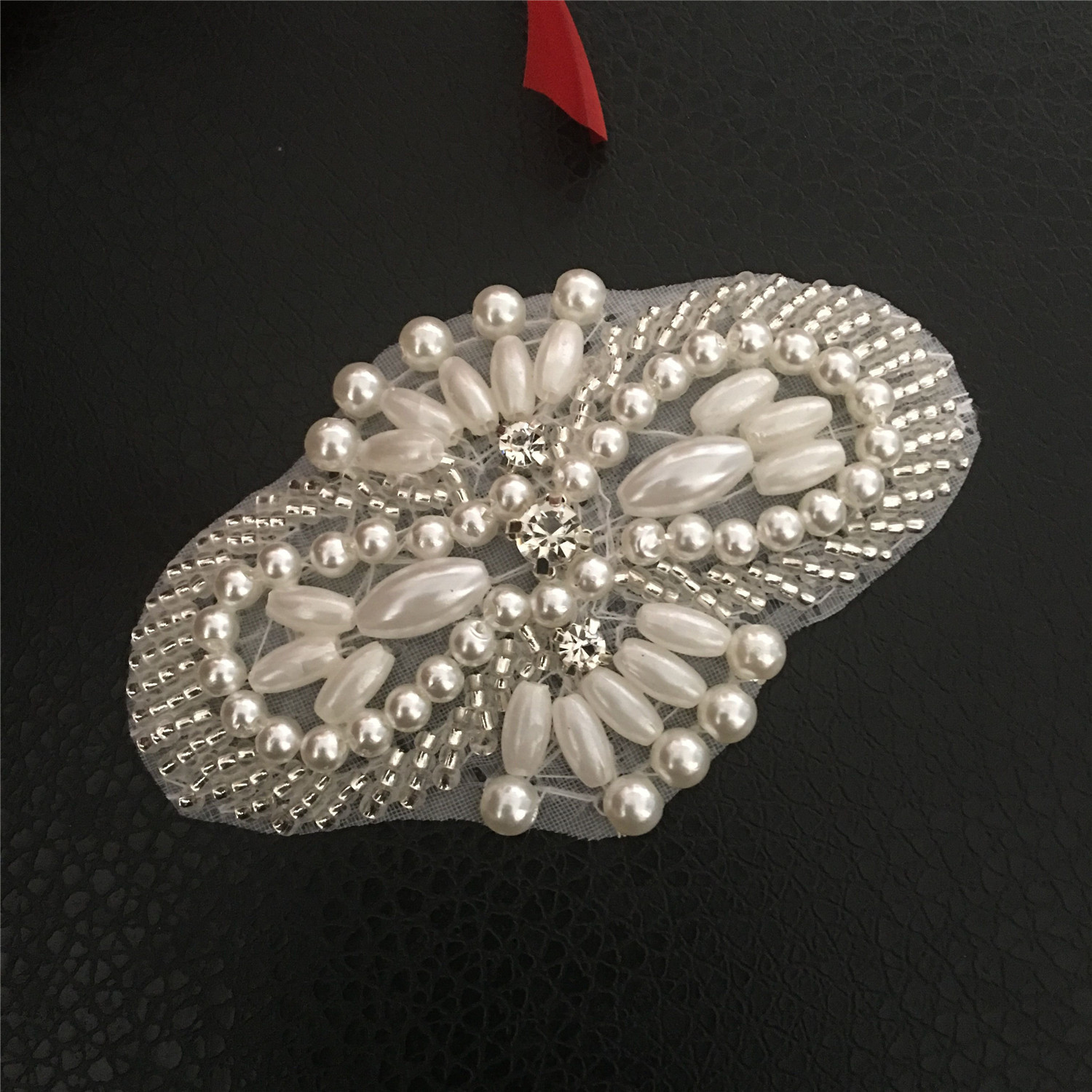 Brautmode Accessoire Weddecor Strass Applikation - 90x60mm Für Hochzeitskleider Kristall Flicken