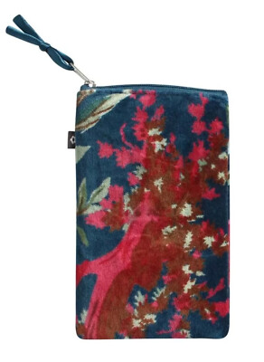 Earth Squared Fair Trade Velvet Vintage Style Brillenetui Teal