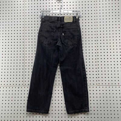 Levis Silver Tab Black Denim Jeans Youth Boys Size 8 FITS 24x23