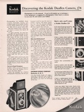 Kodak - Duaflex Camera - Original Magazine Ad -