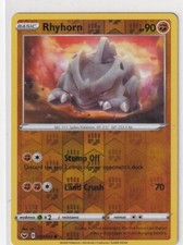 Pokémon Carta TCG Spada e Scudo 97/202 Rhyhorn Reverse Holo Inglese
