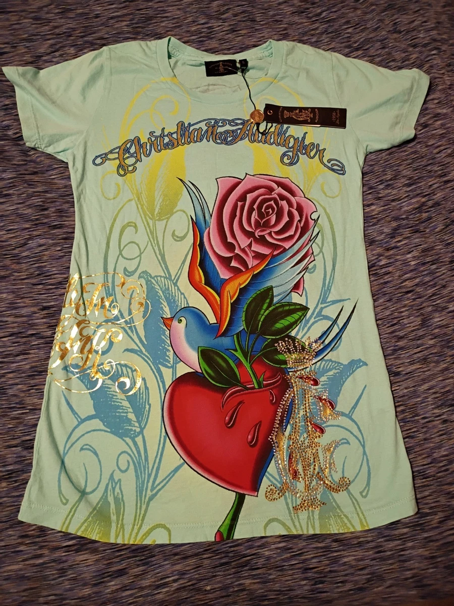 Christian Audigier Cotton T-Shirt Tops for Women for sale | eBay
