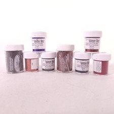 Lot Of 8 STAMPENDOUS / STAMP-N STUFF Jewel Glitter Ritz  Embossing Powder
