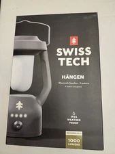 NEW Swiss Tech Hangen Bluetooth Speaker + Lantern 1000 Lumens Re-chargable IPX4