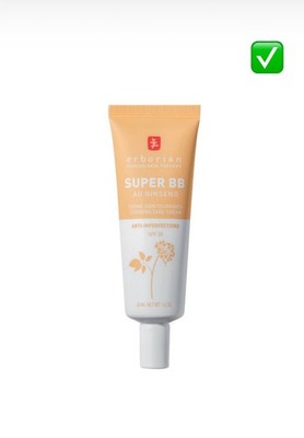 Erborian Super BB Getönte Tagescreme, Gesichtspflege mit hoher Deckkraft 40ml