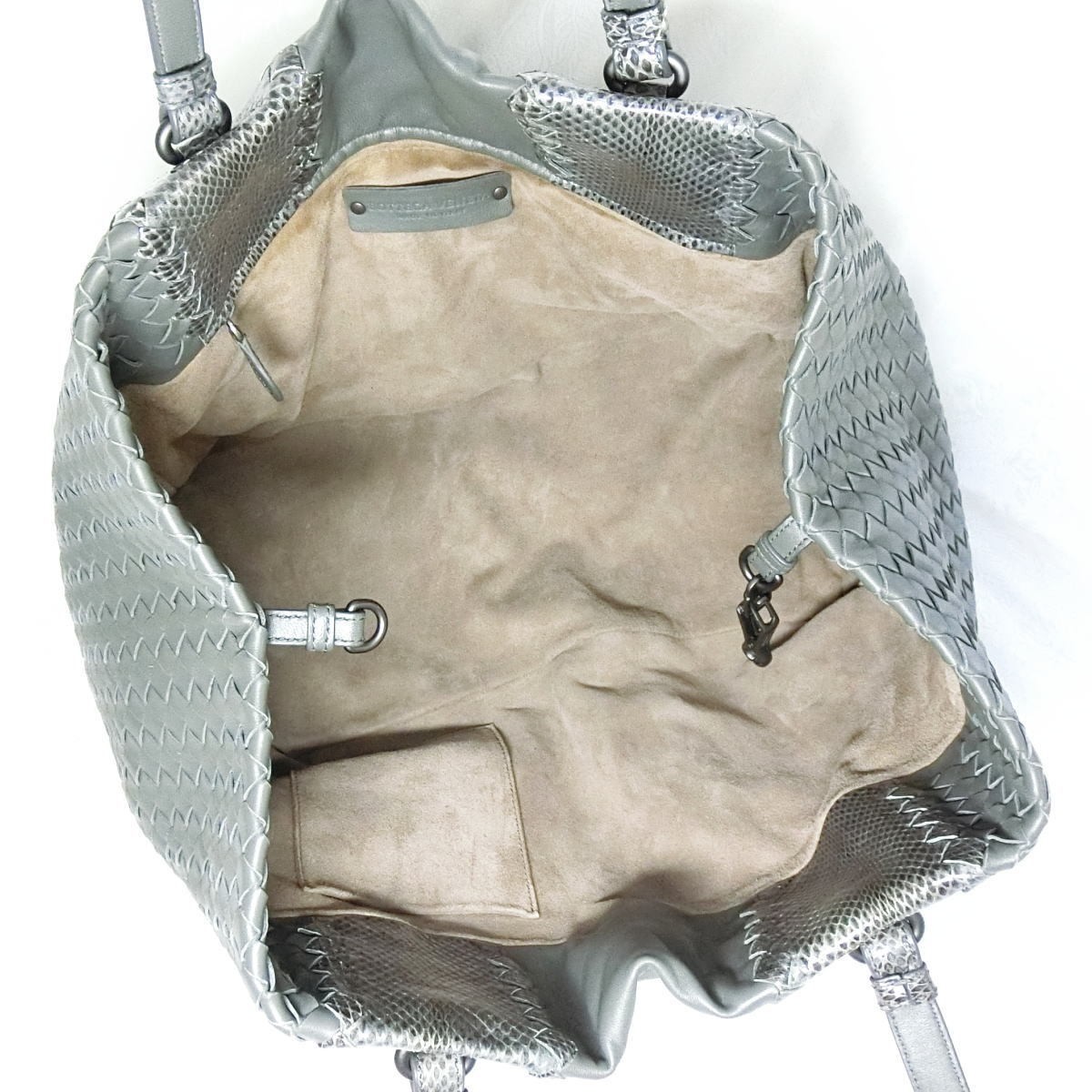 Bottega Veneta Intrecciato Nappa Ayers Tote Gray Leather thumbnail 2