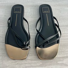 Dolce Vita Women  s Black Laguna Sandals Black Leather Size 9