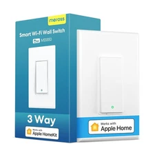 meross 3-Way Smart Switch 1 Pack, Neutral Wire 3 Way 1 Pack 
