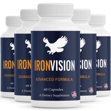 Iron Vision for Eyes - Eye Supplement, IronVision Premium Vision Blend - 5 Pack