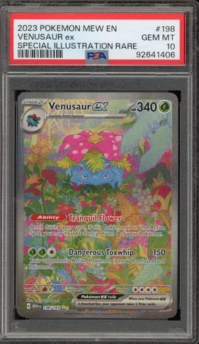 Pokemon Venusaur ex 151 MEW EN Special Illustration Rare #198 PSA 10 Gem Mint