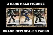 Halo Mega 3 SDCC Exclusive RARE Figures Blue Black Grey Green Visor  BRAND NEW