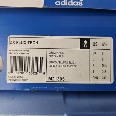 Size 6.5 - Adidas ZX Flux Tech Silver for sale online | eBay display picture 1