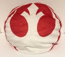 ThinkGeek Star Wars REBEL ALLIANCE Round Pillow Plush 13" Red White Stuffed K6
