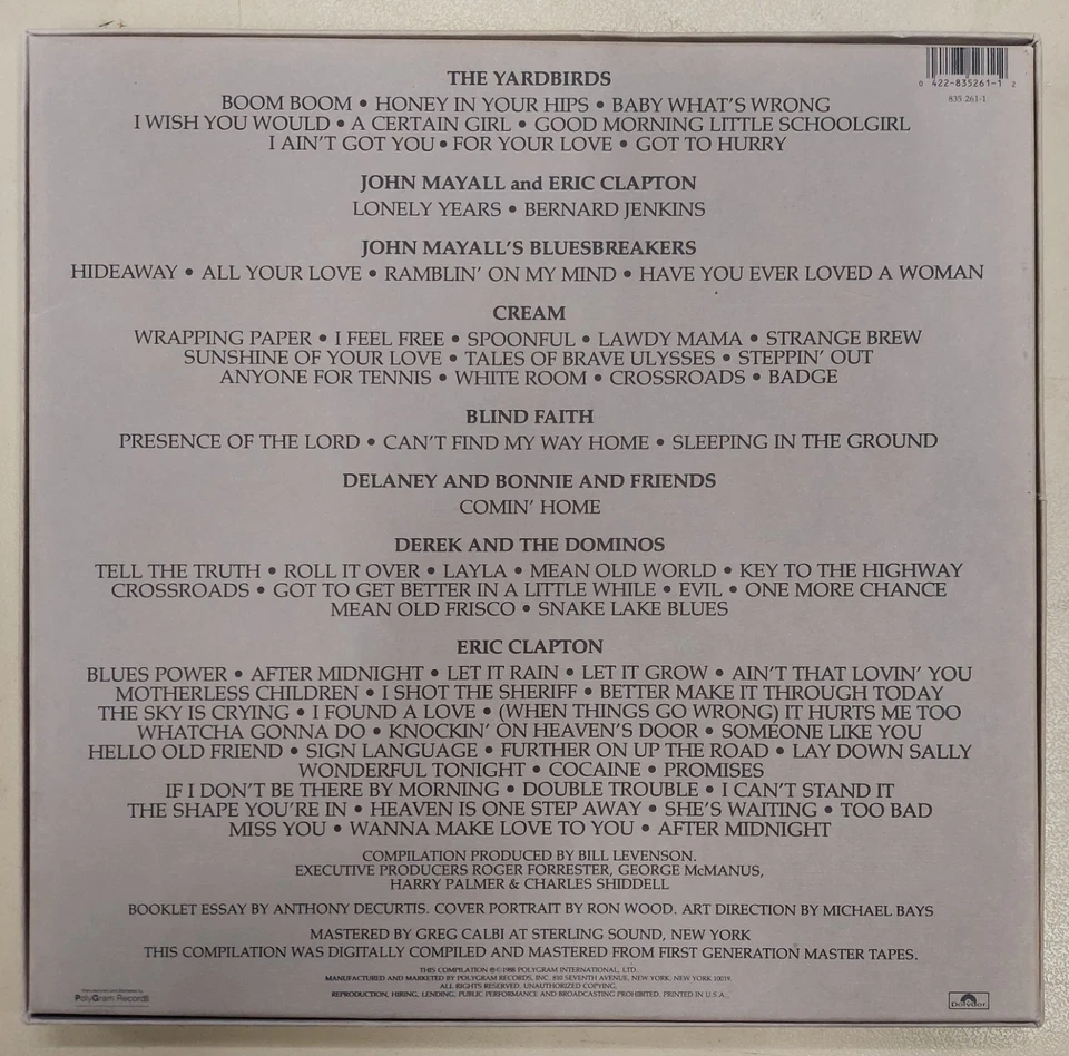 Eric Clapton - Crossroads (1988, 6-Record Box Set) Polydor 835 261-1 EXCELLENT - Image 2 of 4