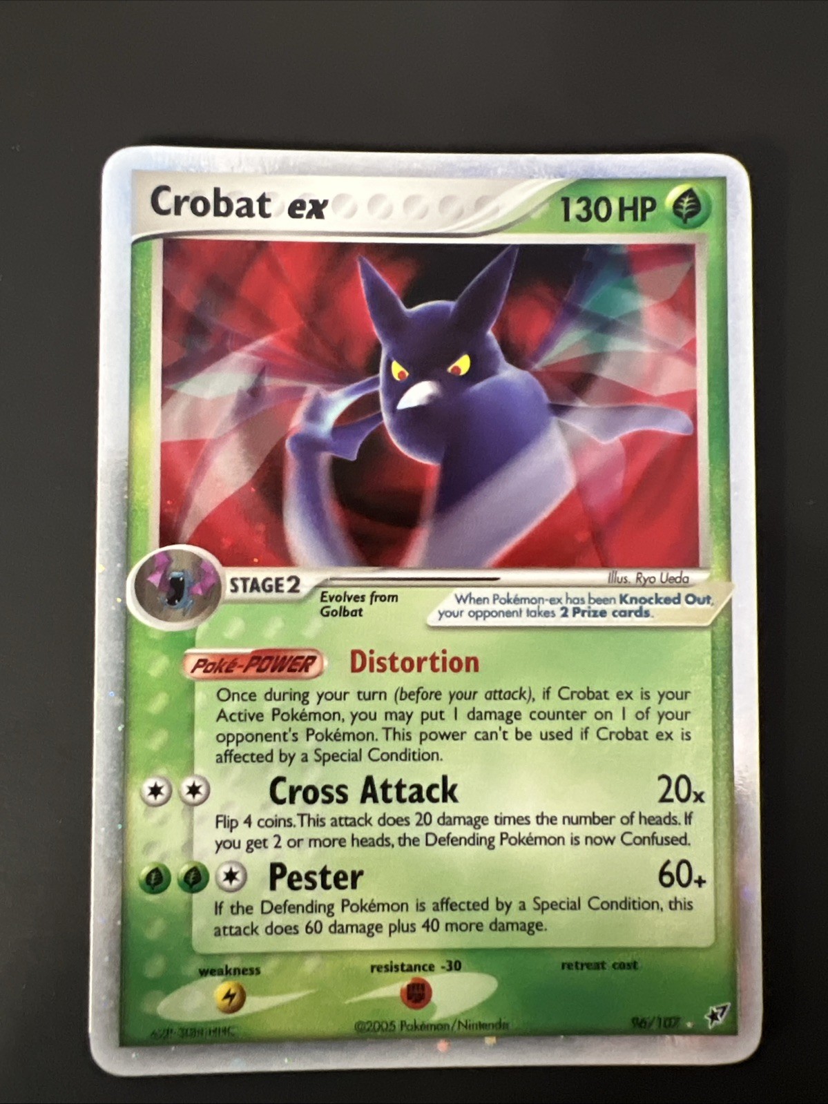 ❗️ Crobat Ex 96/107 Ex  Pokemon Card Holo Cosmos 🔥📈❗️