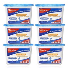 Vacplus Moisture Absorbers 6 Pack, 10.5 Oz Portable Humidity Absorber Boxes ...
