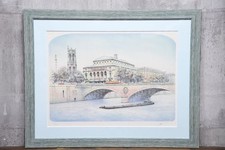 Rolf Rafulski Lithograph "Napoleon Bridge Seine" Authentic Artwork