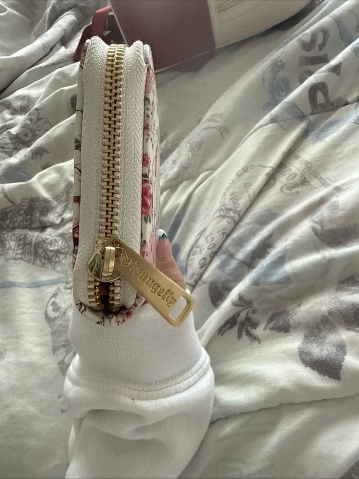 Cartera Loungefly Disney los Aristocatos Marie Gato Flores Rosa Mini Cremallera Foto 4 de 4