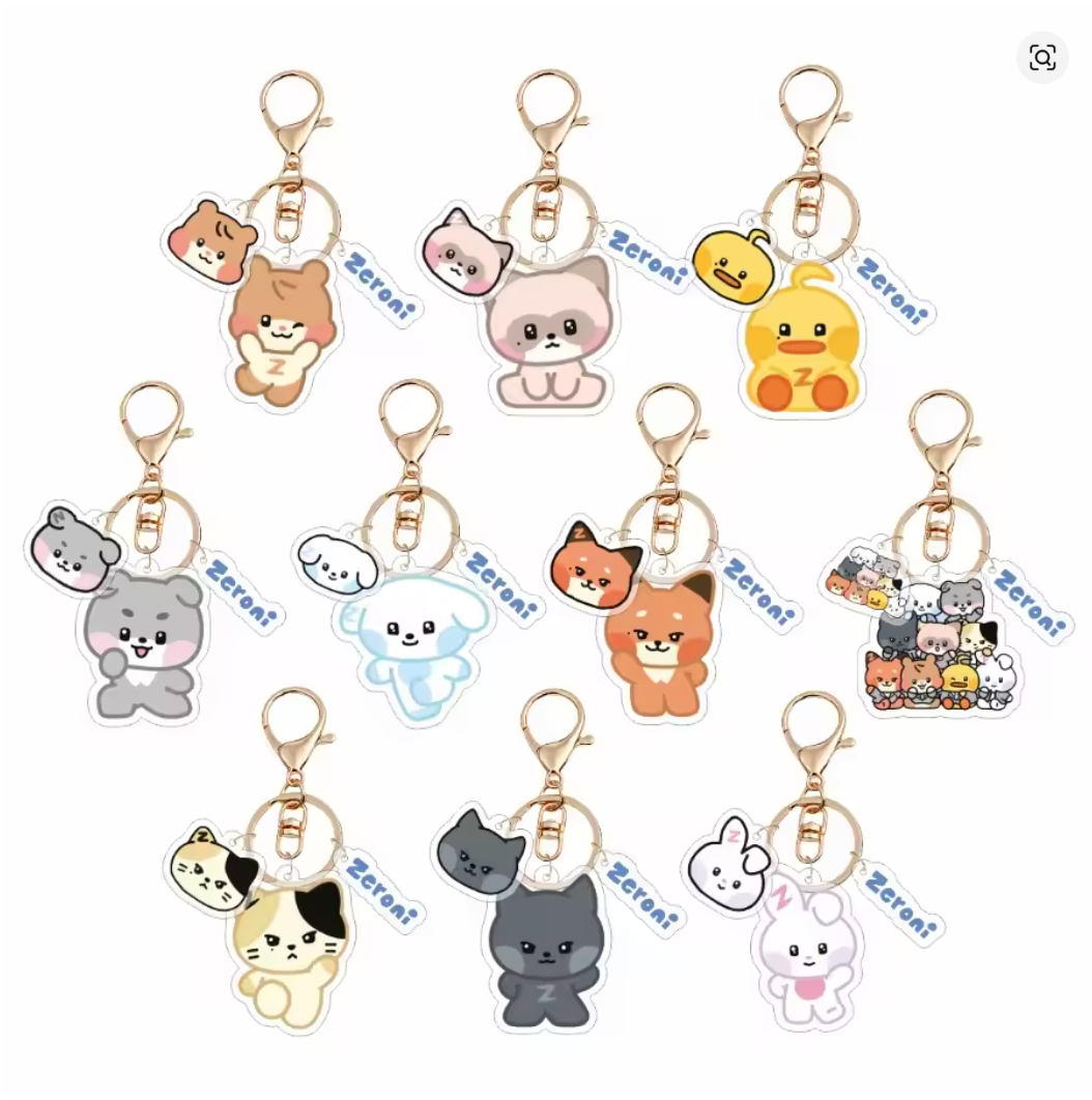 KPOP ZB1 CARTOON MERCH KEYCHAIN ZEROBASEONE KAWAII ACRYLIC KEY