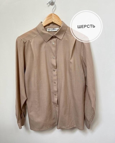 Women Woolrich Shirt Beige Wool S