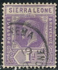 RB3  Sierra Leone  Stamp Scott #123 King George V,  Die 2