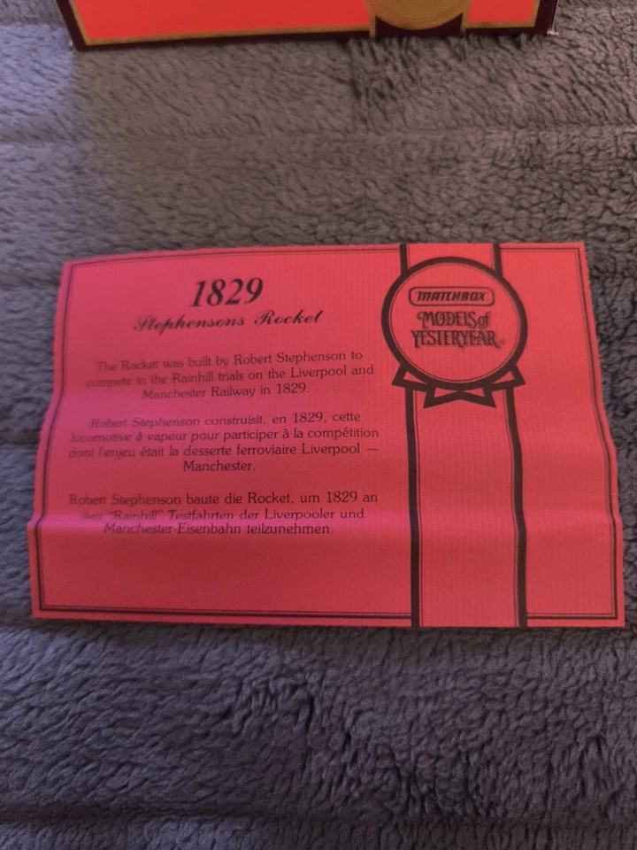 matchbox models of yesteryear Y-12 1829 Stephensons Rocket s.Fotos - Bild 2 von 4