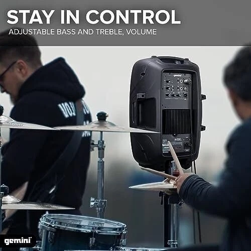 Gemini Sound AS-2110P Powered 10 Inch PA System 1000 Watt DJ Speaker - Image 3 of 4