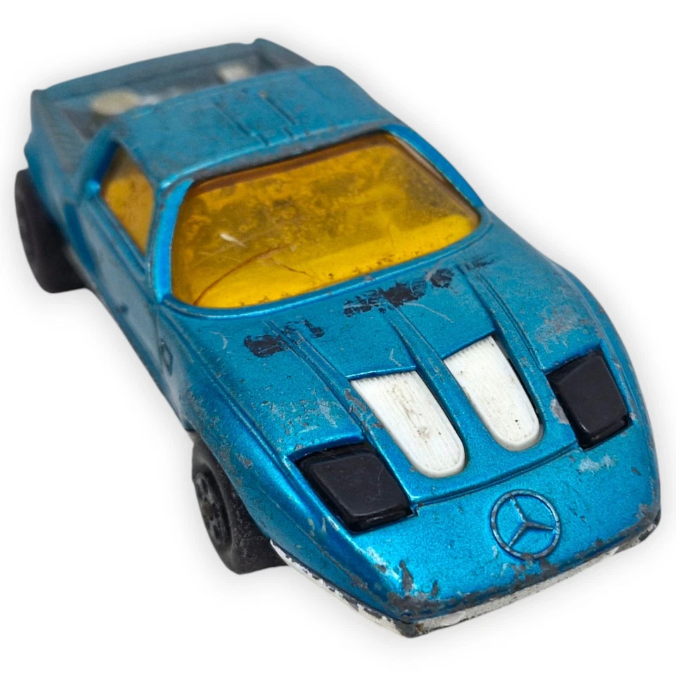 Matchbox Speed Kings K 30 Mercedes C III 1971 Lesney England Car Blau Rennwagen - Bild 3 von 4