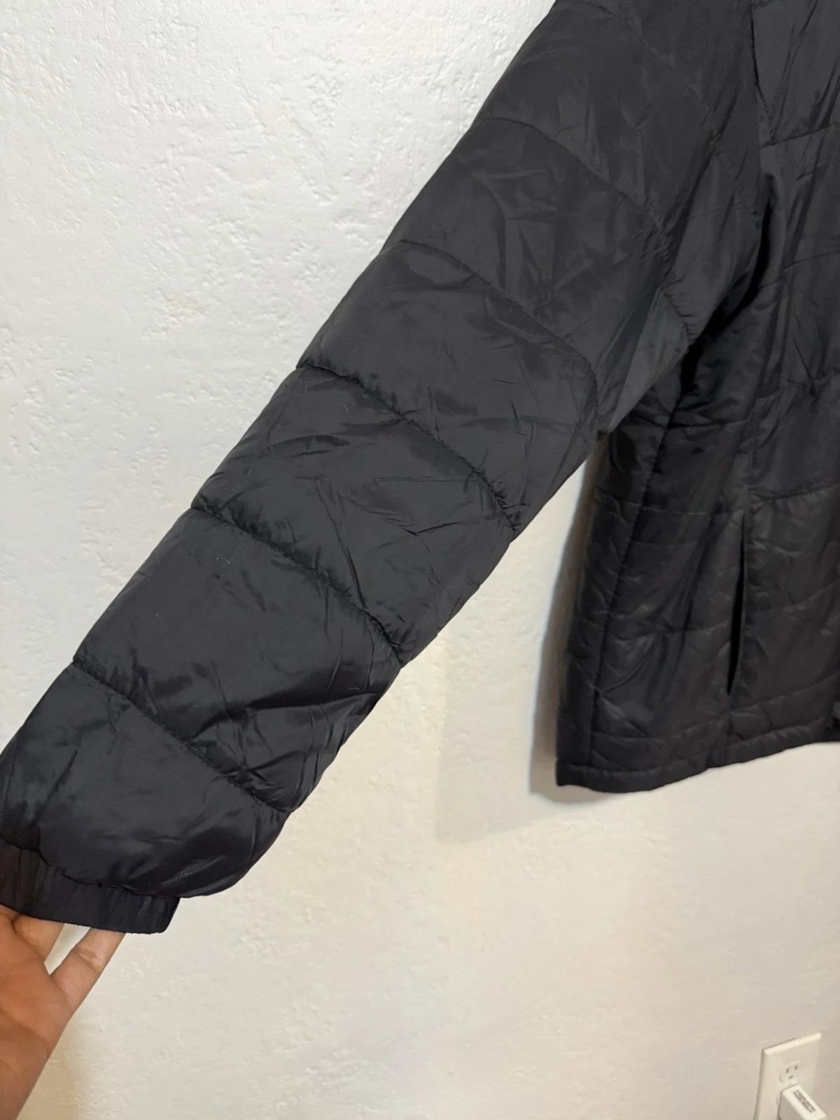 Mercedes Benz Port Authority Puffer Jacket Men XL Black Lightweight Logo image 6