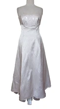 Vintage Jessica McClintock GUNNE SAX 2000 Pale Gold Strapless Gown XS Women