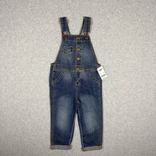 OshKosh Bgosh Kids Blue Denim Heart Pocket Overalls 3T OKT23769-3T