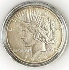 1935-S Peace Dollar US 90% Silver $1 Coin Rare Better Date XF-AU Album Toned