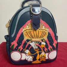 OUR UNIVERSE DISNEY BEAUTY AND THE BEAST LUMIERE BE OUR GUEST MINI BACKPACK NWT!