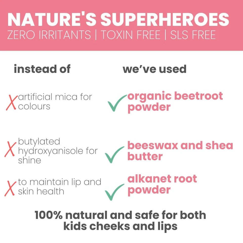 Tuco Intelligent Kinder Rot Rote Beete Lippen Und Wange Tönung 10gm - Bild 2 von 4