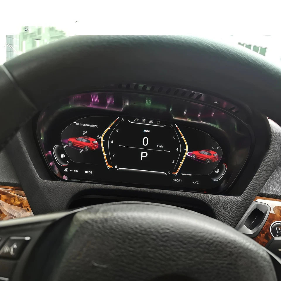 Velocímetro de cuadro de instrumentos digital de 12,3" para BMW Serie 5 E60 E61 2003-2009 Foto 3 de 4