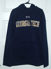 Georgia Tech Under Armour Pullover Hoodie Large NWT