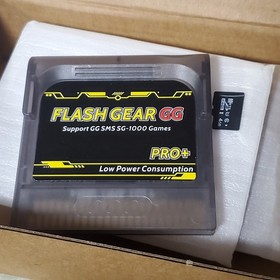 Game Gear Sega  GG Pro Cart  BLACK  REWRITABLE -Plug N Play. Free SD Card